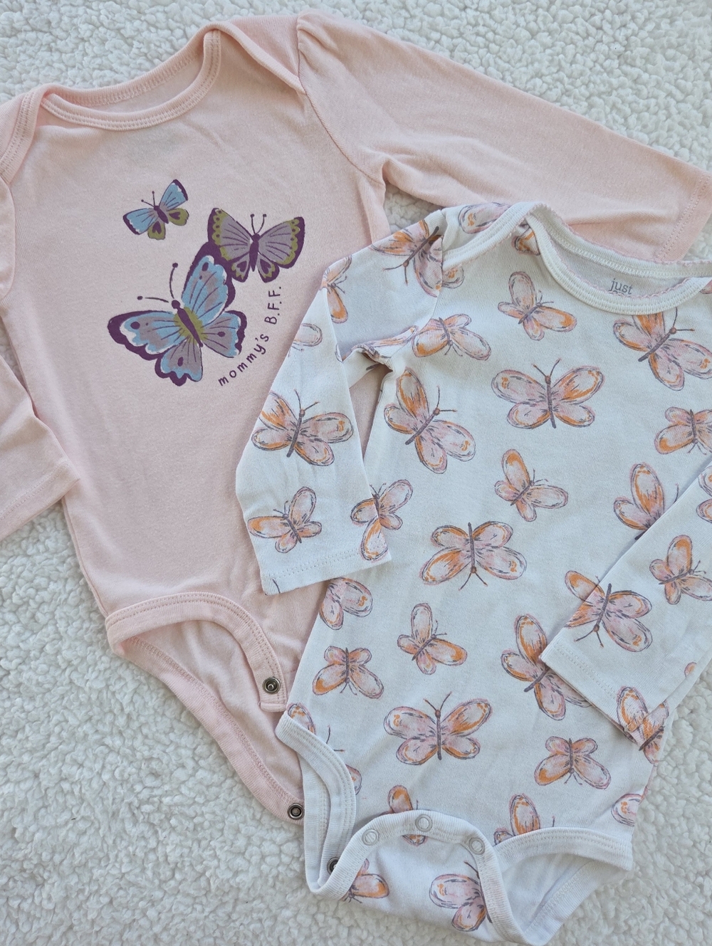 Two 12m Cartets Long Sleeve Bodysuits Bundle